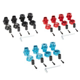 4Pcs 17mm Hex Nuts Adapter Splined Wheel Extension Combiner for 1/10 E- SUMMIT RC Car Parts,Red