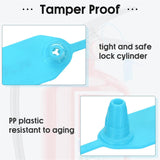 1000 Pcs Plastic Tamper Fire Extinguisher Security Tags Seals Safety Numbered Zip Ties Labels Light Blue