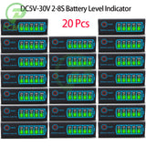 1-20Pcs 18650 Li-ion Lipo Lithium 5-30V Lead Acid Battery Level Indicator Tester LCD Display Module Capacity Voltage Meter