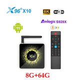 X96 X10 TV Box Android 11 DDR4 Amlogic S928X Support 8K USB3.0 5G Wifi 1000M LAN BT5.2 vs h96 max v58 mecool km2 plus dee