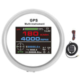10 in 1 85mm GPS Speedometer Digital Multi?Functional TFT Screen Adjustable Mileage Unit for Car
