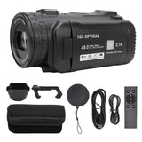 Video Camera 3 Inch TFT Rotation Screen 1080P 30MP 18X Digital Zoom Camcorder with Fill Light USB for Travel Wedding