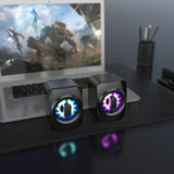 A1 Creative RGB Luminous Notebook Desktop Computer USB 2.0 Wired Audio Mini Speaker