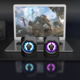 A1 Creative RGB Luminous Notebook Desktop Computer USB 2.0 Wired Audio Mini Speaker