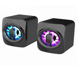 A1 Creative RGB Luminous Notebook Desktop Computer USB 2.0 Wired Audio Mini Speaker