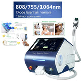 808nm 755 1064 Diode Laser Hair Removal Machine Alexandrit Permanent Removal Cooling Head Painless Laser Epilator