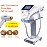 High Power Diode Laser hair removal machine Professional 755nm 808nm 1064nm Three wavelengths 808nm epilator for wome Spa salon