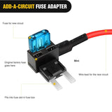 10 Pack 12v fuse tap Kit ,Fuse Holder Add-a-circuit Fuse TAP Adapter Mini ATM APM Blade Fuse Holder with 15A mini fuse
