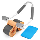 Ab Roller Wheel Automatic Rebound With Elbow Support Flat Plate Exercise Wheel Silence Abdominal Wheel Home Exercise Equipment