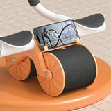 Ab Roller Wheel Automatic Rebound With Elbow Support Flat Plate Exercise Wheel Silence Abdominal Wheel Home Exercise Equipment
