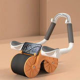 Ab Roller Wheel Automatic Rebound With Elbow Support Flat Plate Exercise Wheel Silence Abdominal Wheel Home Exercise Equipment