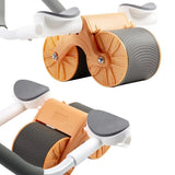 Ab Roller Wheel Automatic Rebound With Elbow Support Flat Plate Exercise Wheel Silence Abdominal Wheel Home Exercise Equipment