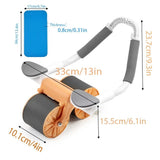 Ab Roller Wheel Automatic Rebound With Elbow Support Flat Plate Exercise Wheel Silence Abdominal Wheel Home Exercise Equipment