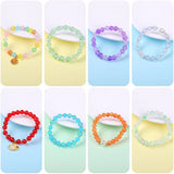 About 480pcs Solid Glass Beads Loose Beads 24 Grid Set Box DIY Bracelet Necklace Beads Earrings Jewelry Accessories Materials