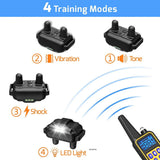 H880 Remote Dog Training Collar For 1/2/3 Dogs  Rechargeable  with Shock Vibration Beep and Led Light Function