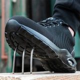 Air Cushion Working Shoes For Men Anti-Smashing Steel Toe Puncture Proof Construction Safety Shoes Sneakers Male Footwear