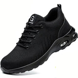 Air Cushion Working Shoes For Men Anti-Smashing Steel Toe Puncture Proof Construction Safety Shoes Sneakers Male Footwear