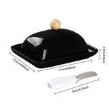 Airtight Butter Dish Large Storage Keeper For Kitchen Ceramic Butter Holder Butter Container With Lid For West East Butter