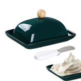 Airtight Butter Dish Large Storage Keeper For Kitchen Ceramic Butter Holder Butter Container With Lid For West East Butter