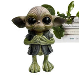 Alien Statues Decor Resin Alien Garden Decor Sculpture Portable Yard Art Figurine Alien Statue Ornaments For Home Lawn Porch