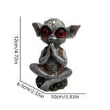 Alien Statues Decor Resin Alien Garden Decor Sculpture Portable Yard Art Figurine Alien Statue Ornaments For Home Lawn Porch