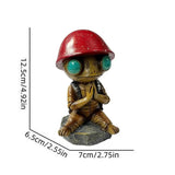 Alien Statues Decor Resin Alien Garden Decor Sculpture Portable Yard Art Figurine Alien Statue Ornaments For Home Lawn Porch