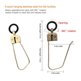 Alloy Fishing Lock Buckle with Reel Stainless Steel Live Fish Locks Belt Fishing Tackle Tools Stringer Floats Fishing Reel Pease