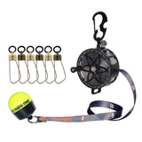 Alloy Fishing Lock Buckle with Reel Stainless Steel Live Fish Locks Belt Fishing Tackle Tools Stringer Floats Fishing Reel Pease