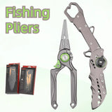 Aluminium Fishing Pliers Grips Set High Quality Green Black Self-Locking Line Scissors Folding Fishing Equipments Tools