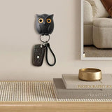 Animal Key Hanger Animal Wall Hooks Punch-free Magnetic Resin Creative Owl Wall Decor Hook For Coat Animal Themed Decoration