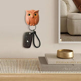 Animal Key Hanger Animal Wall Hooks Punch-free Magnetic Resin Creative Owl Wall Decor Hook For Coat Animal Themed Decoration