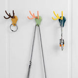 Antler Coat Hooks Robe Hook Punch-Free Wall Sticky Hook For Home Garage Storage Wall Hangers For Bathroom Kitchen Bedroom