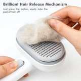 Aumuca Cat Dog Brush Hair Remover Brush Comb Hair Shedding and Grooming Tools Self Cleaning Slicker Brush Pet Supplies
