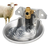 Automatic Dog Sheep Water Bowl Stainless Steel Drinking Goat Lamb Drinker Water Bowl With Copper Valve Farm Feeding Equipment