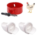 Automatic Gravity Chicken Duck Feeder Kit Rainproof Poultry Feeder For Feed Buckets Barrels Drums Troughs Reduce Spillage Mess
