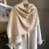 Autumn Thick Cashmere Warm Shawl Scarf Fashion Travel Pashmina Blanket Poncho Bufanda With Tassel Casual Wiinter Wraps Ehcarpe