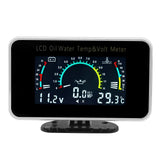 BG0042 Car Water Temp Gauge 3in1 Universal Temperature Voltage Voltmeter Oil Pressure Gauge Digital Display Sensor 10mm 12V 24V