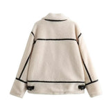 BMURHMZA Winter Women's Fashion Hot Selling New Imitation Lamb Wool Loose Thickened Cold Coat