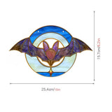 Bats Door Decor Halloween Stained Acrylic Window Sign With Suction Hook Halloween Decorations Party Favor Bat Decors For Witch
