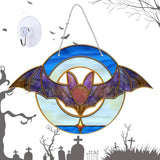 Bats Door Decor Halloween Stained Acrylic Window Sign With Suction Hook Halloween Decorations Party Favor Bat Decors For Witch