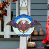 Bats Door Decor Halloween Stained Acrylic Window Sign With Suction Hook Halloween Decorations Party Favor Bat Decors For Witch