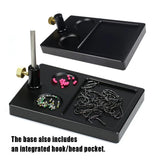 Bimoo 360° Rotation Hardened Steel Jaws Fly Tying Vise W/ Heavy Pedestal Base Jig Lure Making Tool Fishing Flies Tying Tool Kit