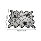 Black Lace Placemat Spiderweb Rectangular Coasters Scratch-Resistant Decoration Supplies For Haunted House Dinner Party