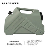 Blackdeer Outdoor Water Bucket PE Square Camp Drinking Bucket Portable Car Food Grade Picnic 13L, 18L Water Storage Bucket