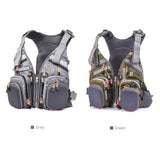 Blusea Mesh Fly Fishing Vest Backpack Breathable Multi Zipped Pockets Breathable Mesh Convenient Open Side Outdoor Fishing Vest