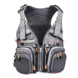 Blusea Mesh Fly Fishing Vest Backpack Breathable Multi Zipped Pockets Breathable Mesh Convenient Open Side Outdoor Fishing Vest