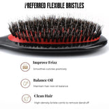 Boar Bristle Cleaning Brush Hairdressing Beard Brush Anti Static Barber Hair Styling Comb Shaving Tools 10Pcs/Set