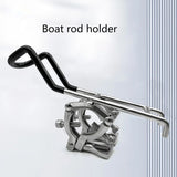 Boats Accessories Stainless Steel Rail Mounted Clamp on Fishing Rod Holder Bracket Yacht Fishing Tackle Accessory Boat Ril