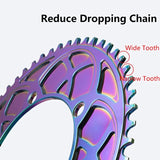Bolany 130 BCD Folding Bike Chainwheel Positive Negative Tooth 54T 56T Chain Aluminum Alloy Plating Chainring Bicycle Parts
