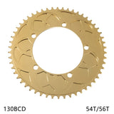 Bolany 130 BCD Folding Bike Chainwheel Positive Negative Tooth 54T 56T Chain Aluminum Alloy Plating Chainring Bicycle Parts